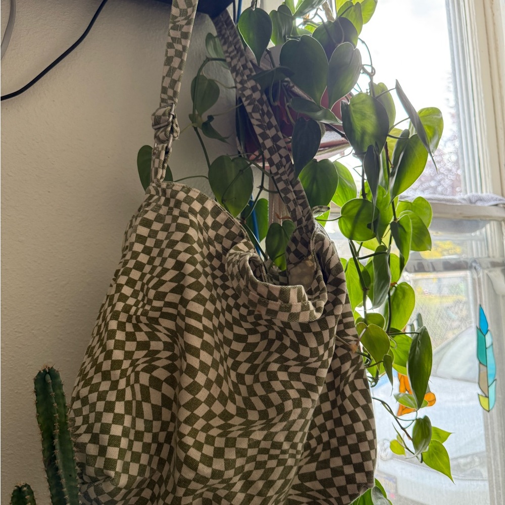 BAGGU Checkered Tote Bag